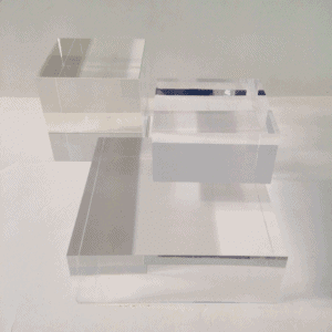 Glass Cube Pedestal Base