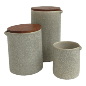 Crackled Glaze Tall Container