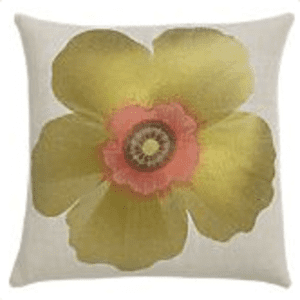 Embroidered Flower Pillow