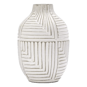 Maze Large White Vase