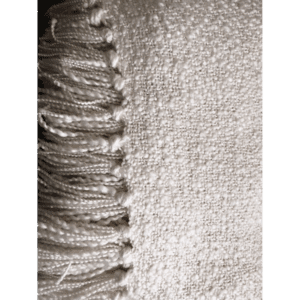 Cream Fringed Throw