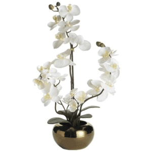 White Artificial Orchid 22"