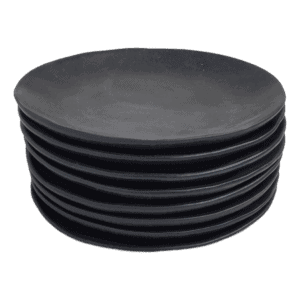 Black Cocktail Plate Set