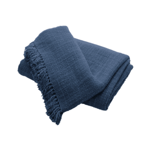 Styles Blue Fringe Blanket/Throw