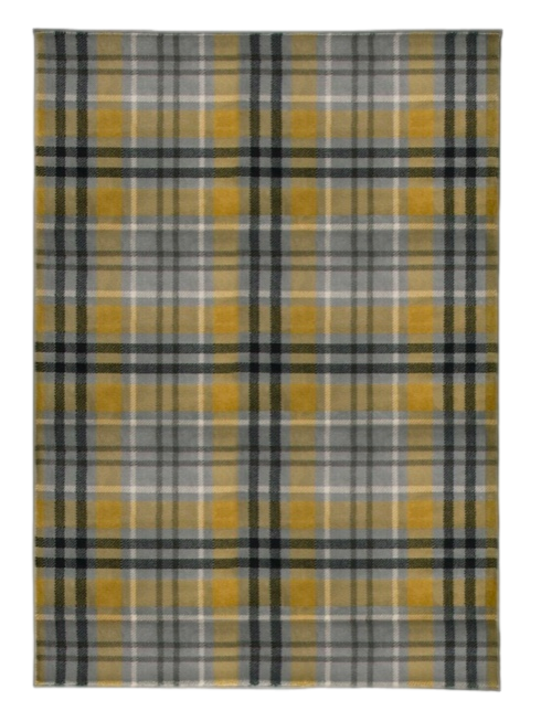 Yellow Plaid Rug