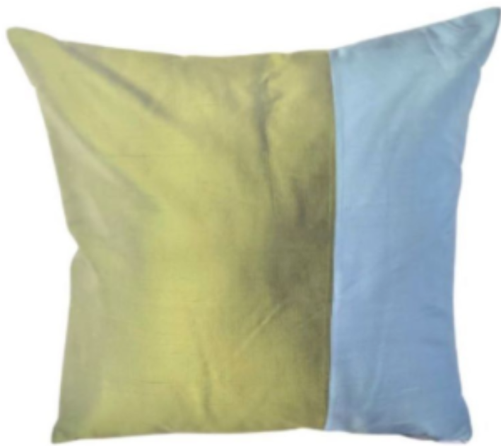 Ocean Block Silk Pillow