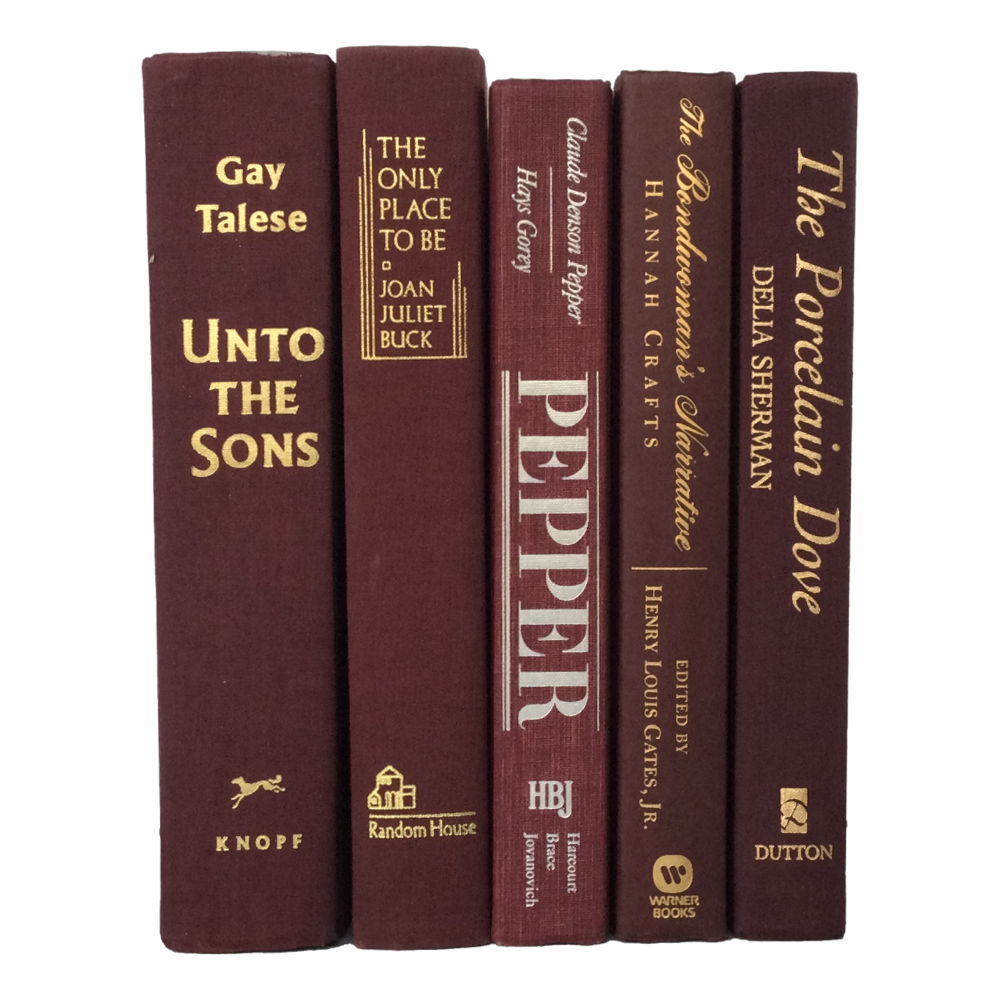 Burgandy Hardcover Books