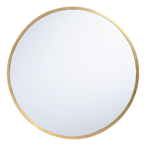 Siena Round Brass Wall Mirror