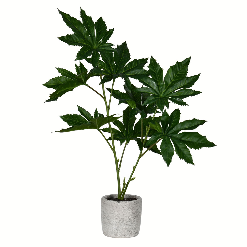 Faux Potted Papaya Plant 17"